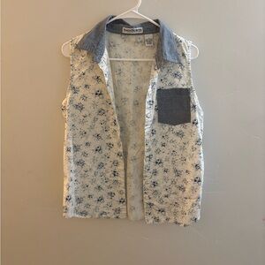 Passport Blue and White Vest Jacket
